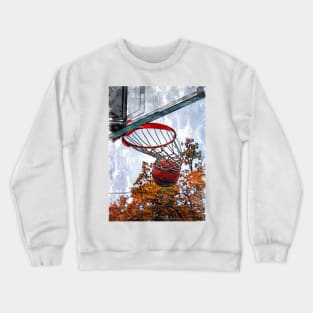 Basketball In Hoop Marker Sketch Crewneck Sweatshirt